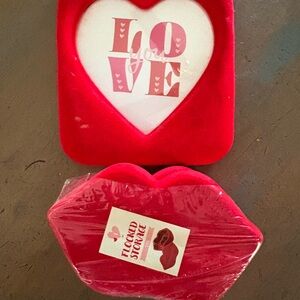 TARGET bullseye  Heart Felt picture frame and Lips Storage Boxes Valentine